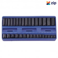 Genius Tools TF-332M - 3/8" 8-22MM 32 Piece Metric Impact Socket Set